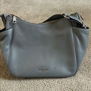 Coach Rori shoulder bag pebble Gray Leather